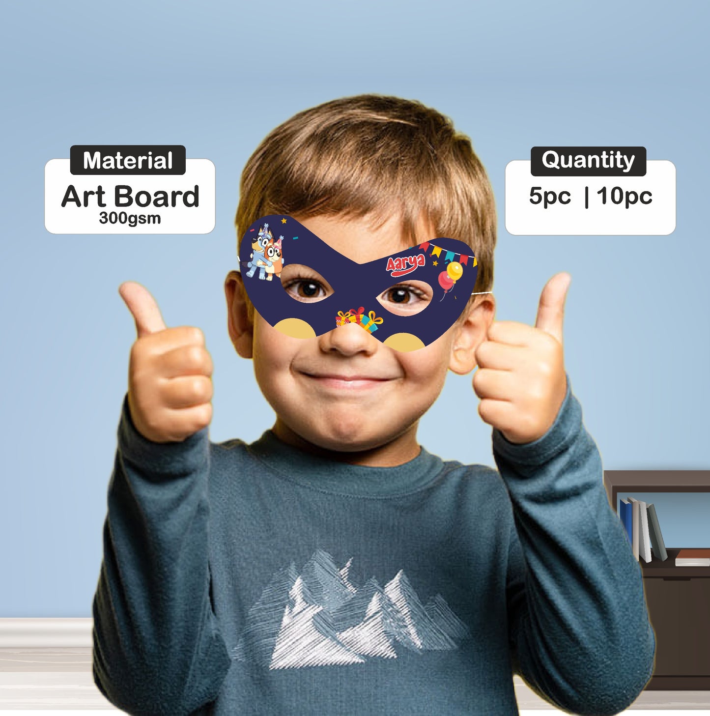 Bluey Theme Personalized Eye Mask