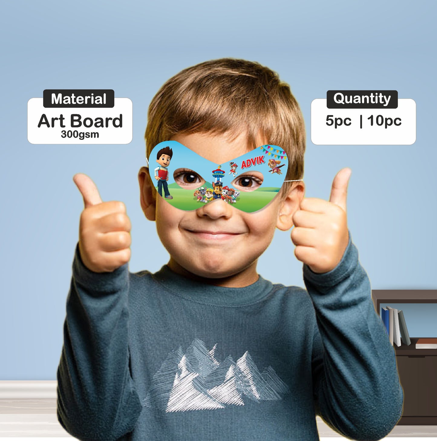 Paw Patrol Theme Customized Eye Mask