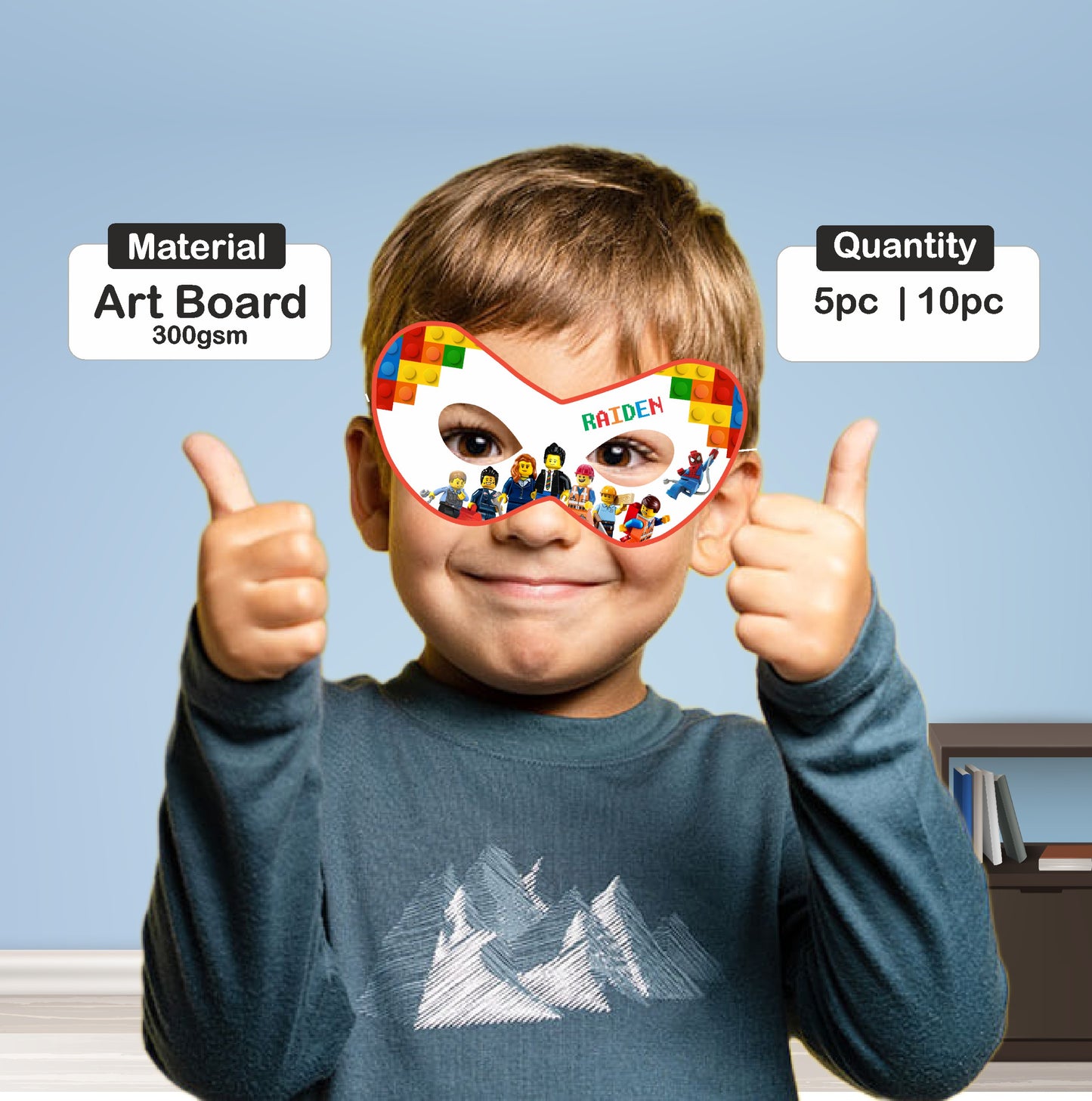 Lego Theme Personalized Eye Mask