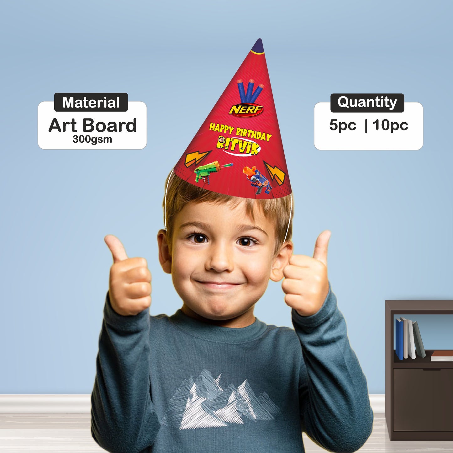 Nerf Gun Theme Personalized Hat