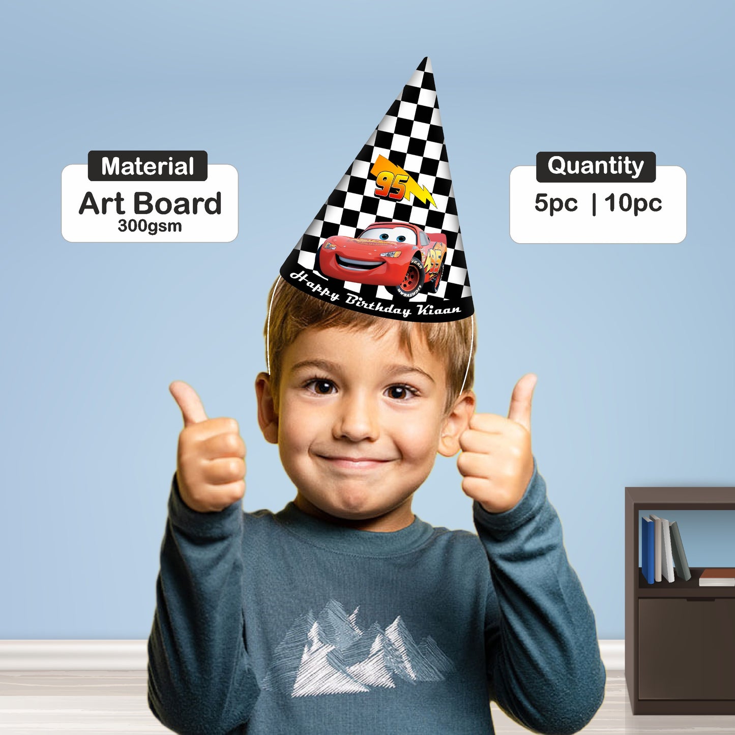 McQeen Car Theme Personalized Hat