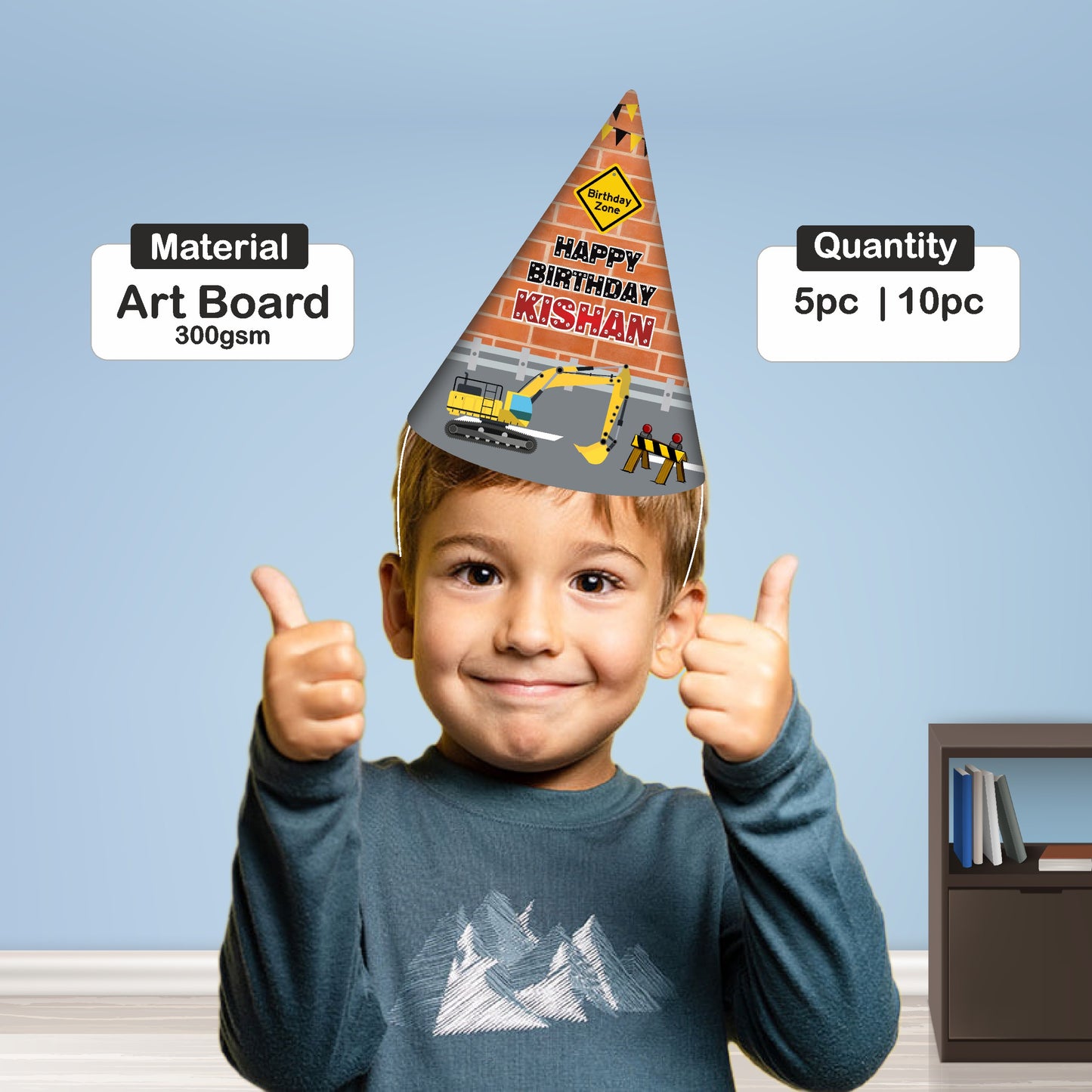 Construction Theme Personalized Hat