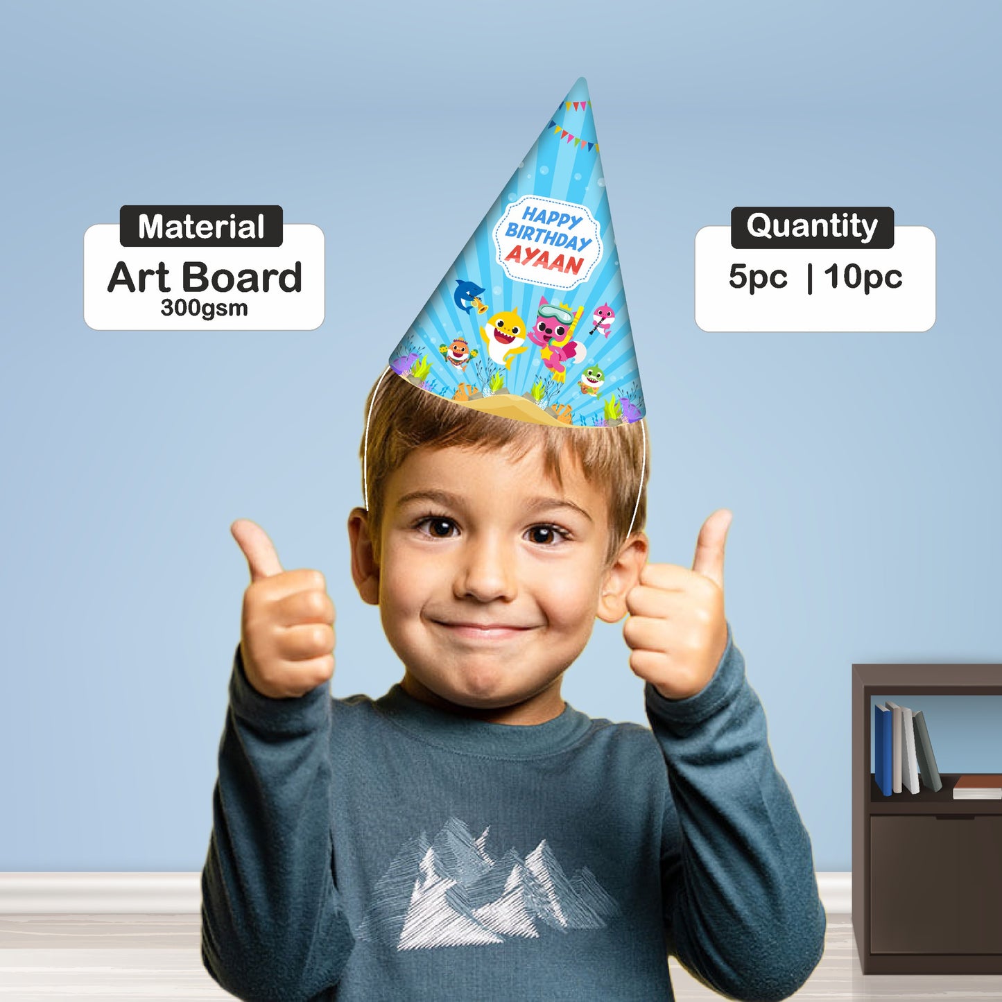 Baby Shark Theme Personalized Hat