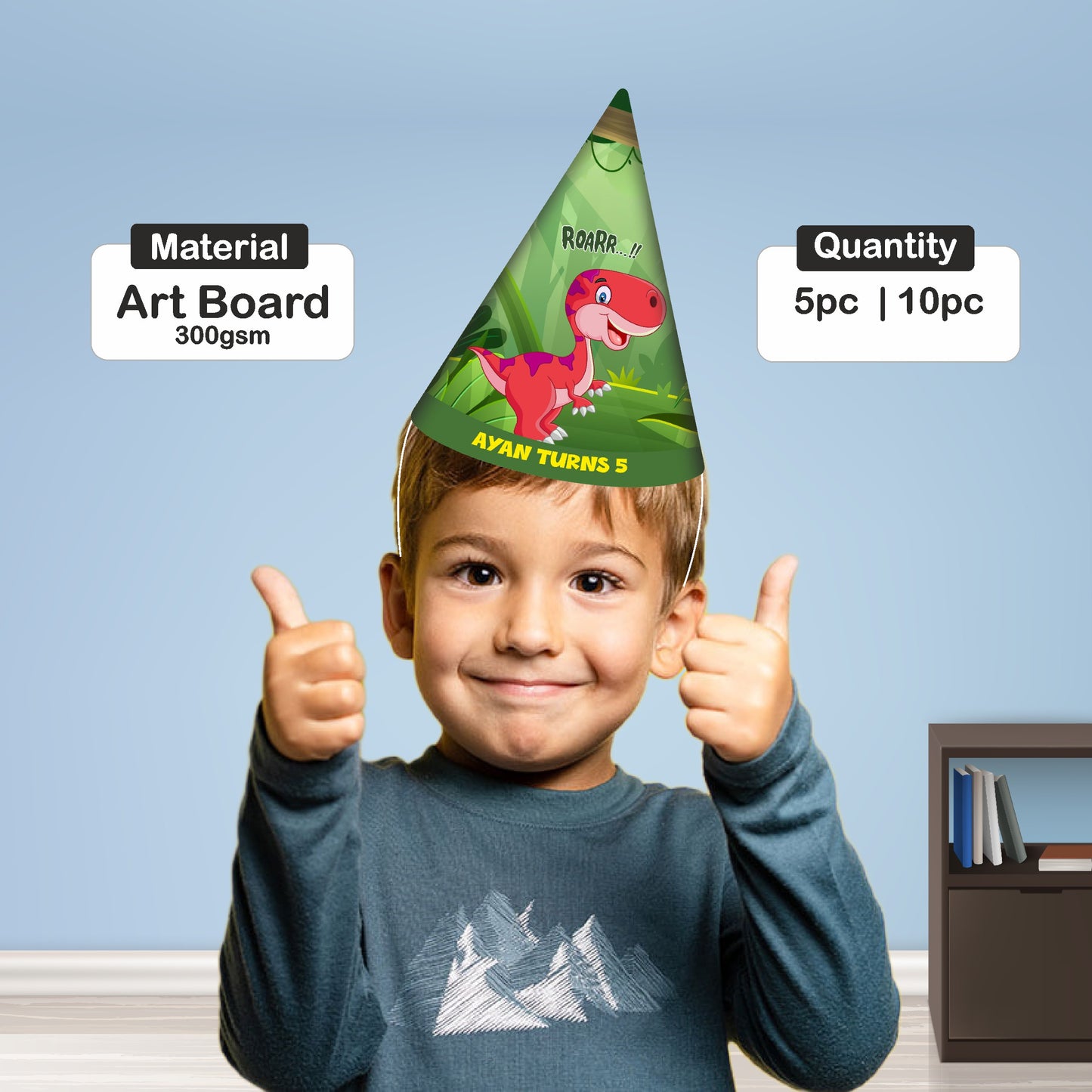 Dino Theme Personalized Hat