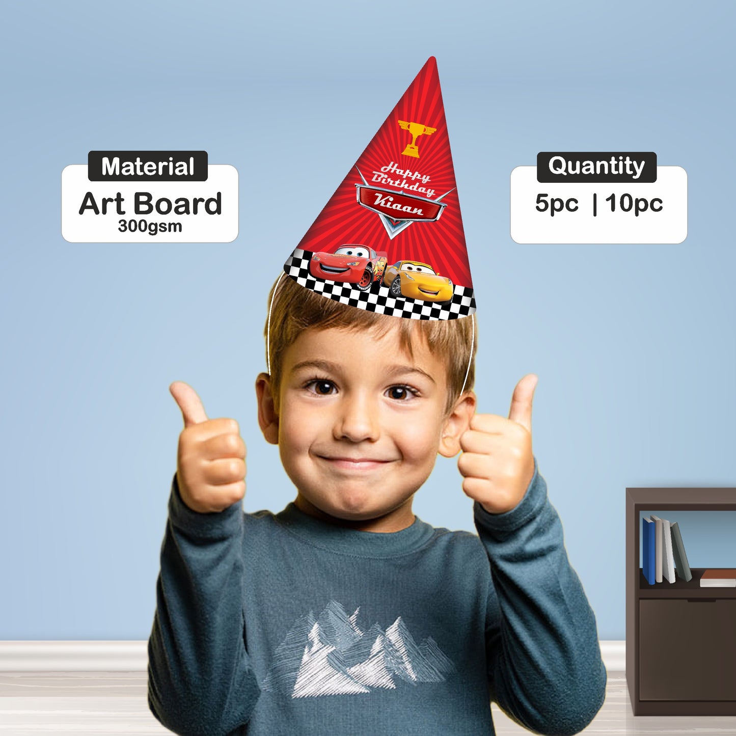 McQeen Car Theme Customized Hat