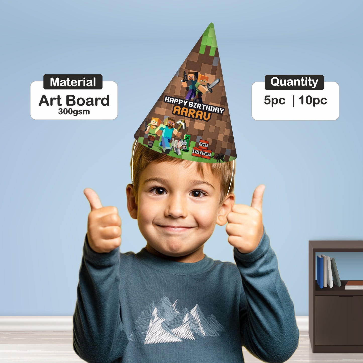 Minecraft Theme Personalized Hat
