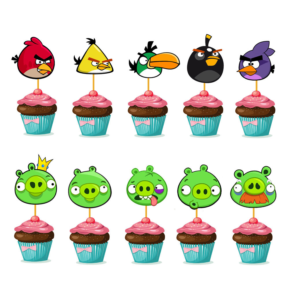 Angry Birds Theme Classic Cupcake Topper