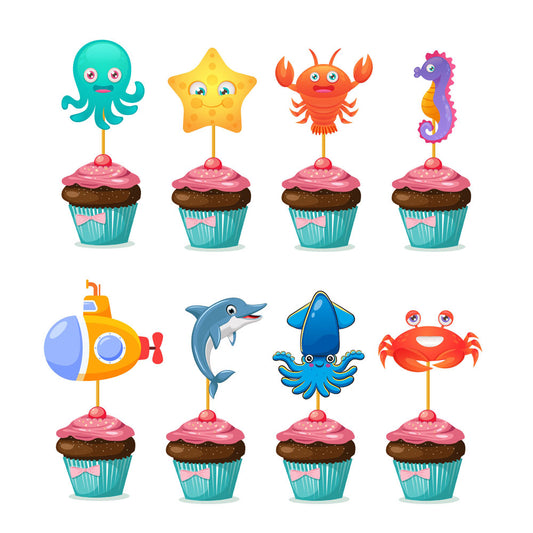 Under the sea Theme Classic Cupcake Topper