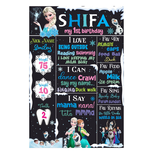 Frozen Theme Chalkboard