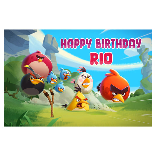 Angry Birds Theme Customized Backdrop