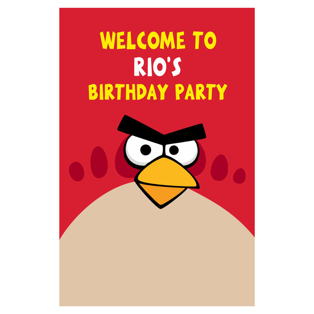 Angry Birds Theme Parsonalized Welcome Board
