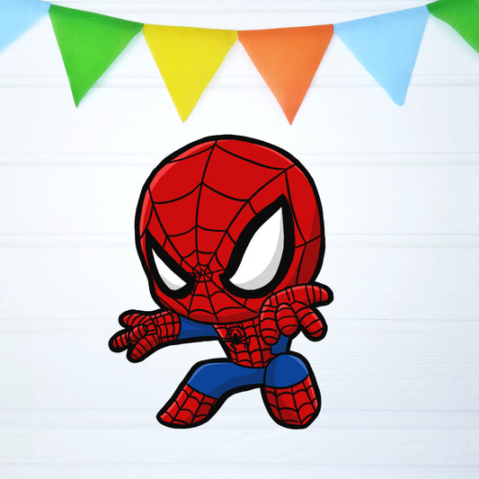Spider-Man Chibi Web BP 17 birthday character cutout showing a large-headed red-and-blue hero with an outstretched hand and web detail, gallery image 2