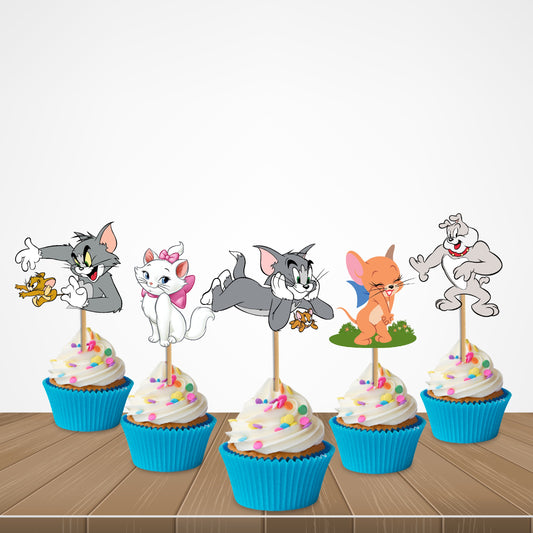 Tom & Jerry Theme Cupcake Topper