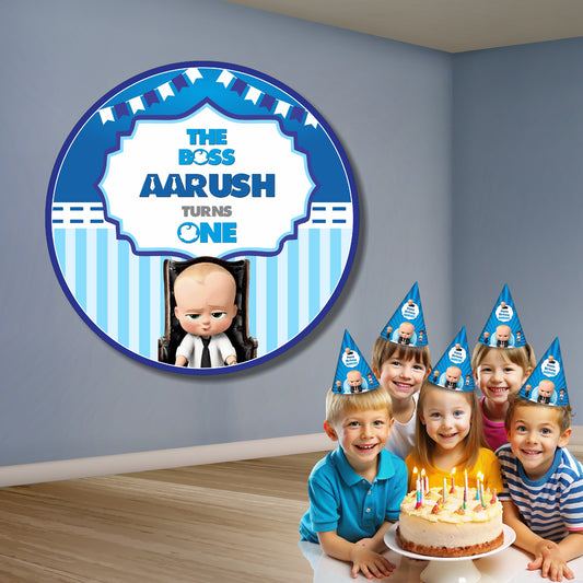 Boss Baby Round Backdrop