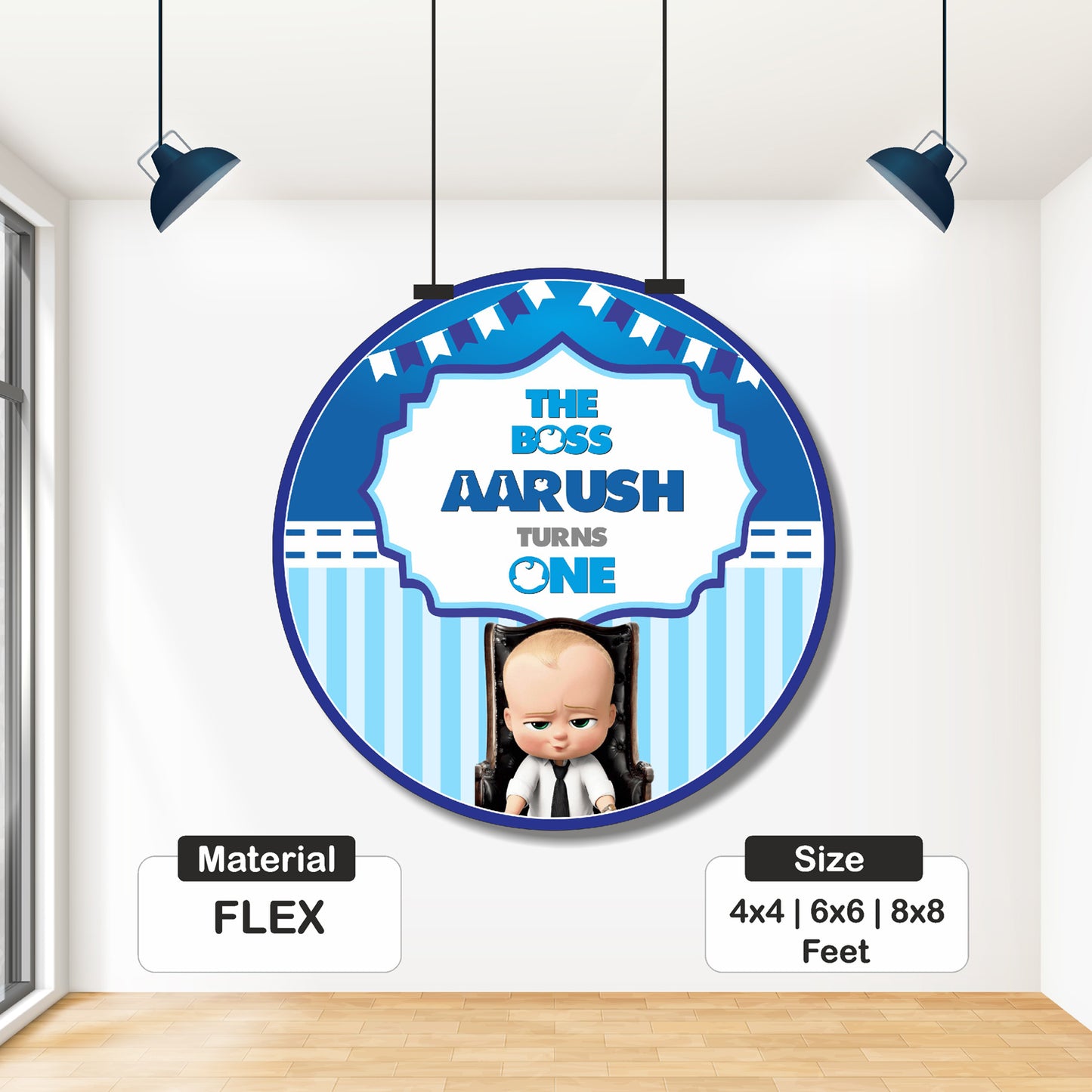 Boss Baby Round Backdrop