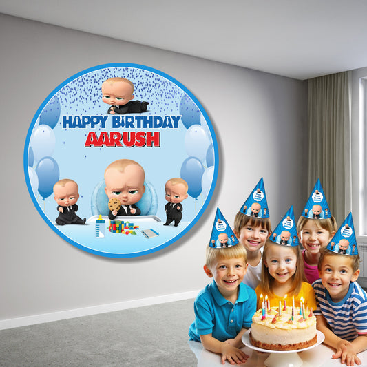 Boss Baby Classic Round Backdrop