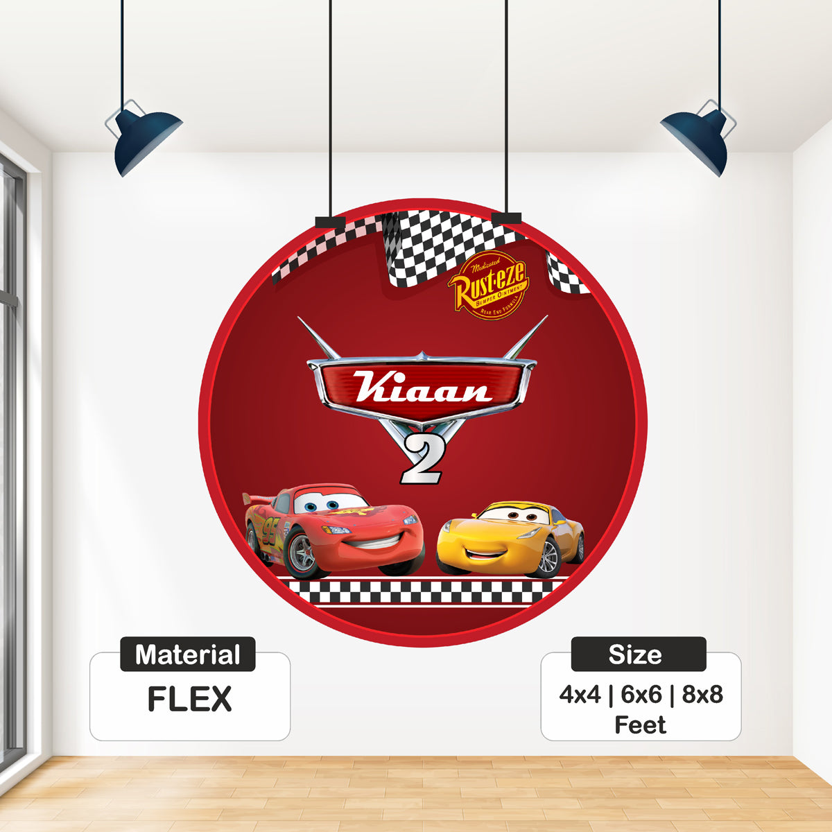 McQeen Theme Round Backdrop