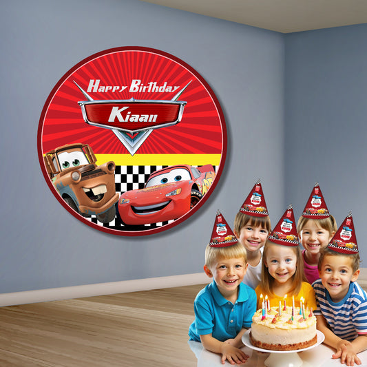 McQeenTheme Personalized Round Backdrop