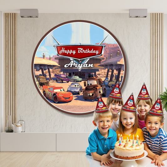 McQeen Theme Classic Round Backdrop