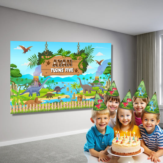 Dino Theme Personalized Backdrop