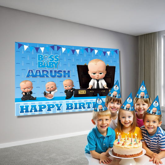 Boss Baby Personalized Backdrop