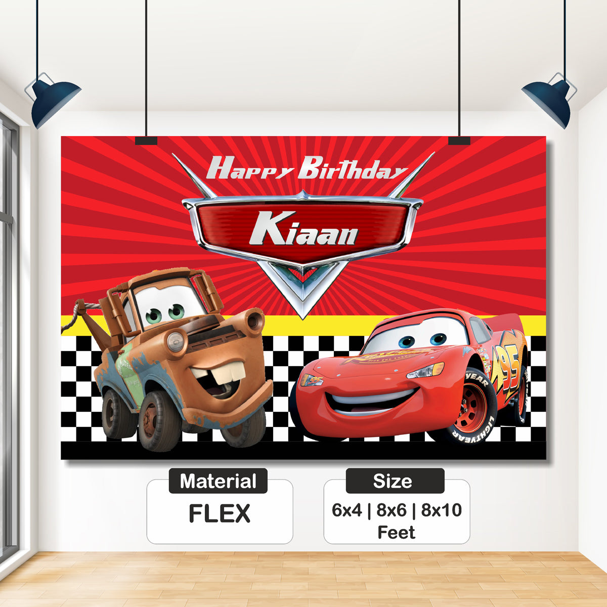 McQeen Theme Personalized Backdrop