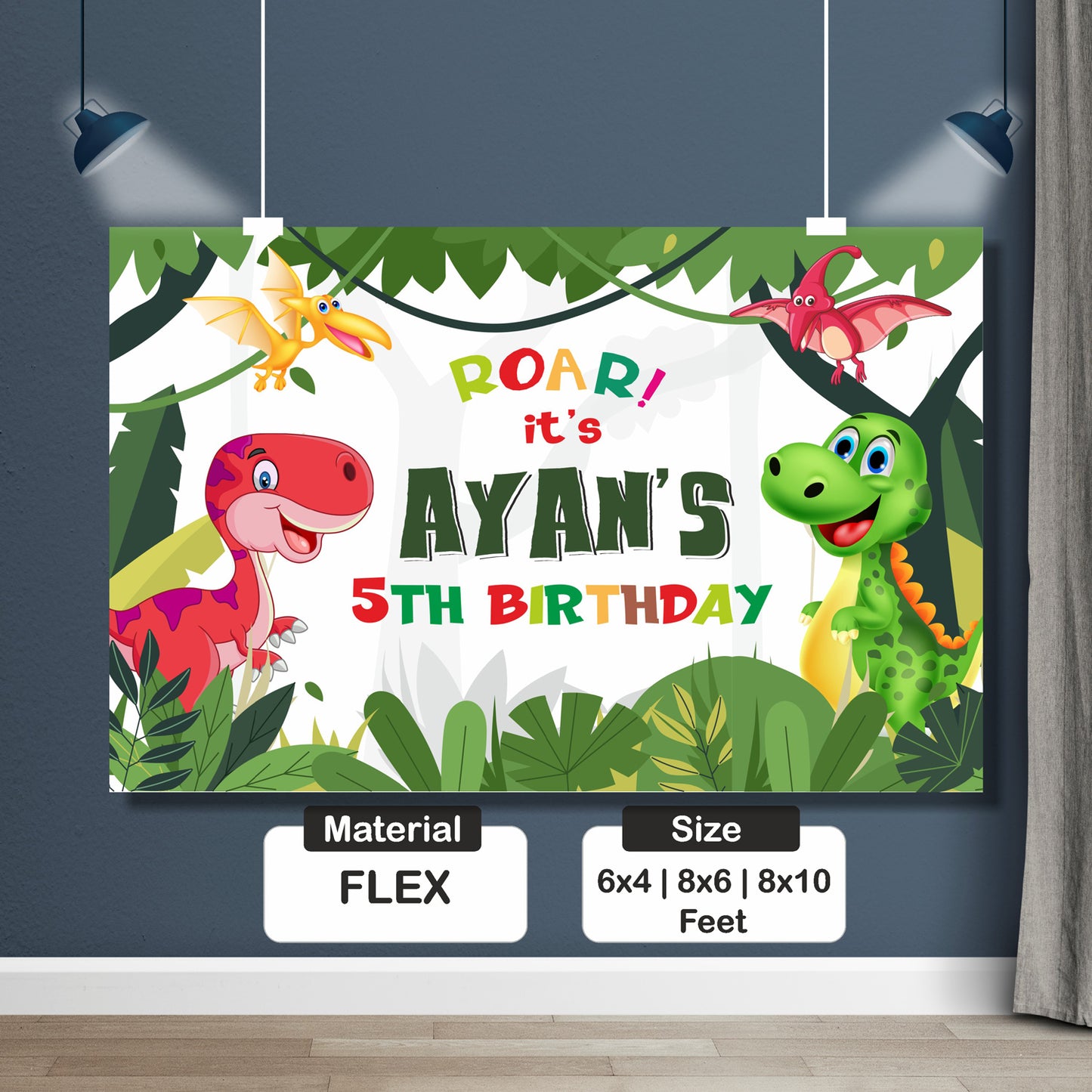 Dino Theme Customized Backdrop