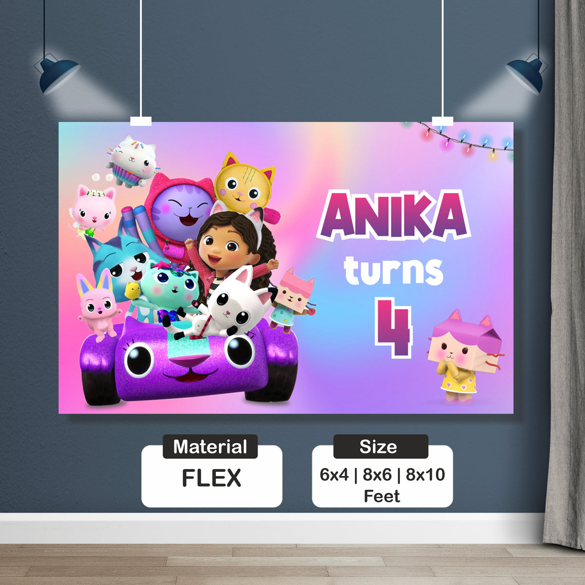 Gabby’s Dollhouse Theme Classic-2 Backdrop