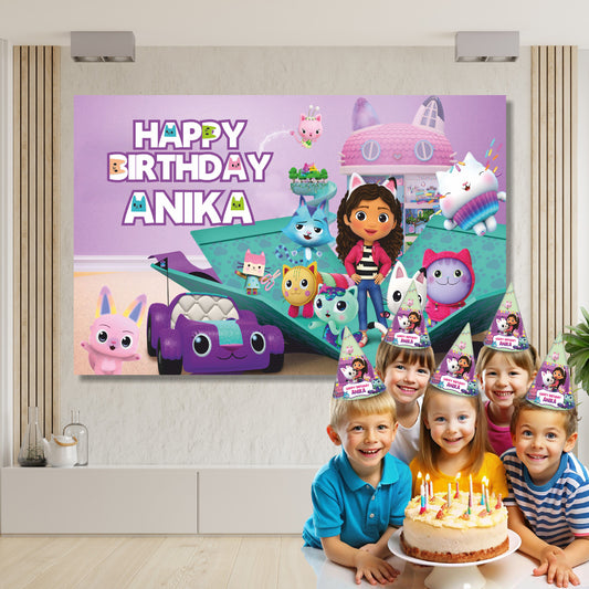 Gabby’s Dollhouse Theme Classic Backdrop