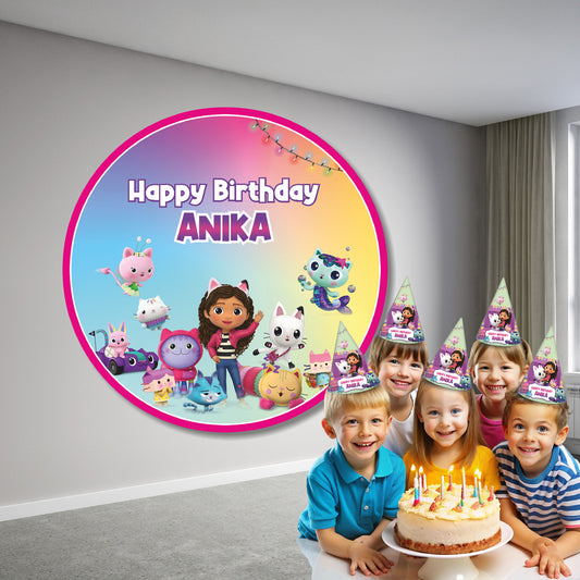 Gabby’s Dollhouse Customized Round Backdrop