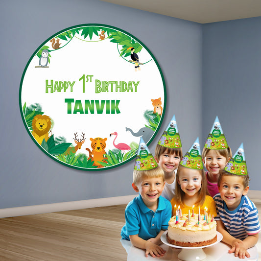 Jungle Theme Round Backdrop