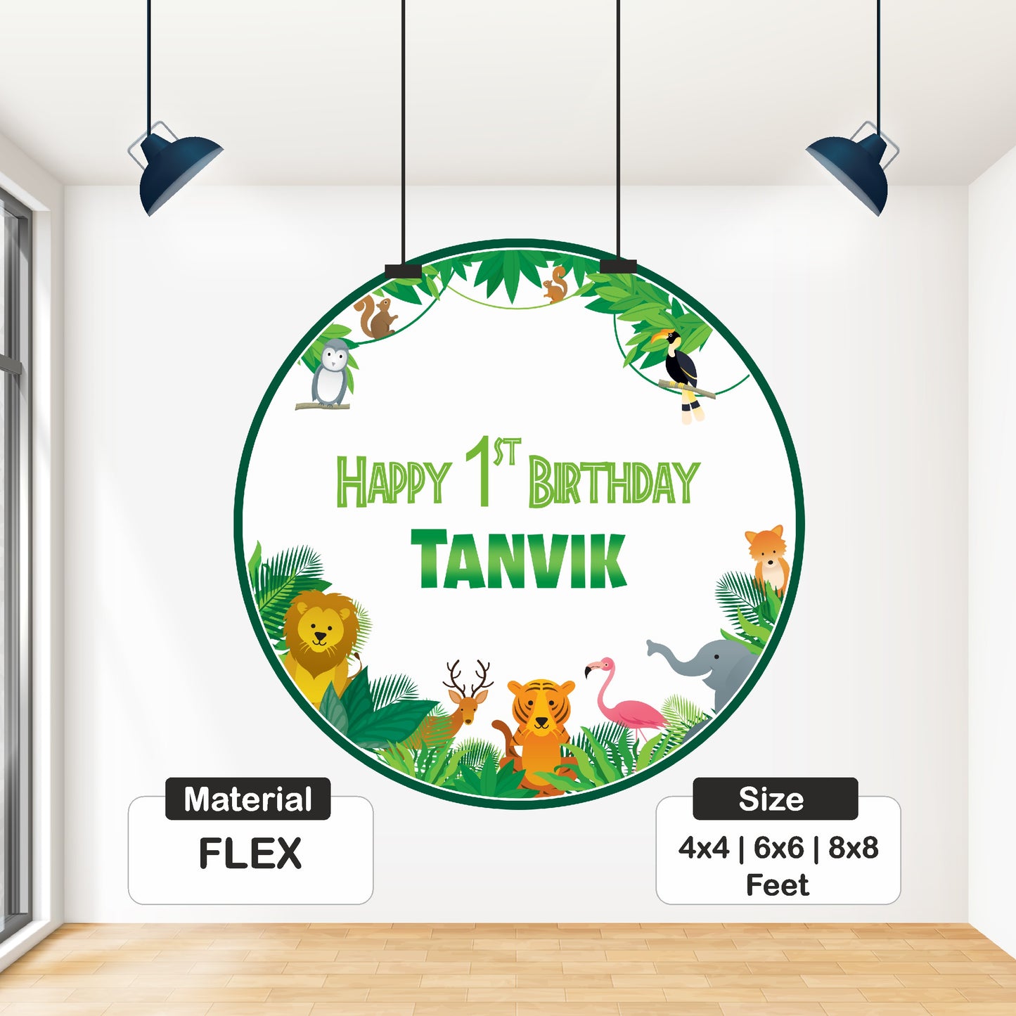 Jungle Theme Round Backdrop