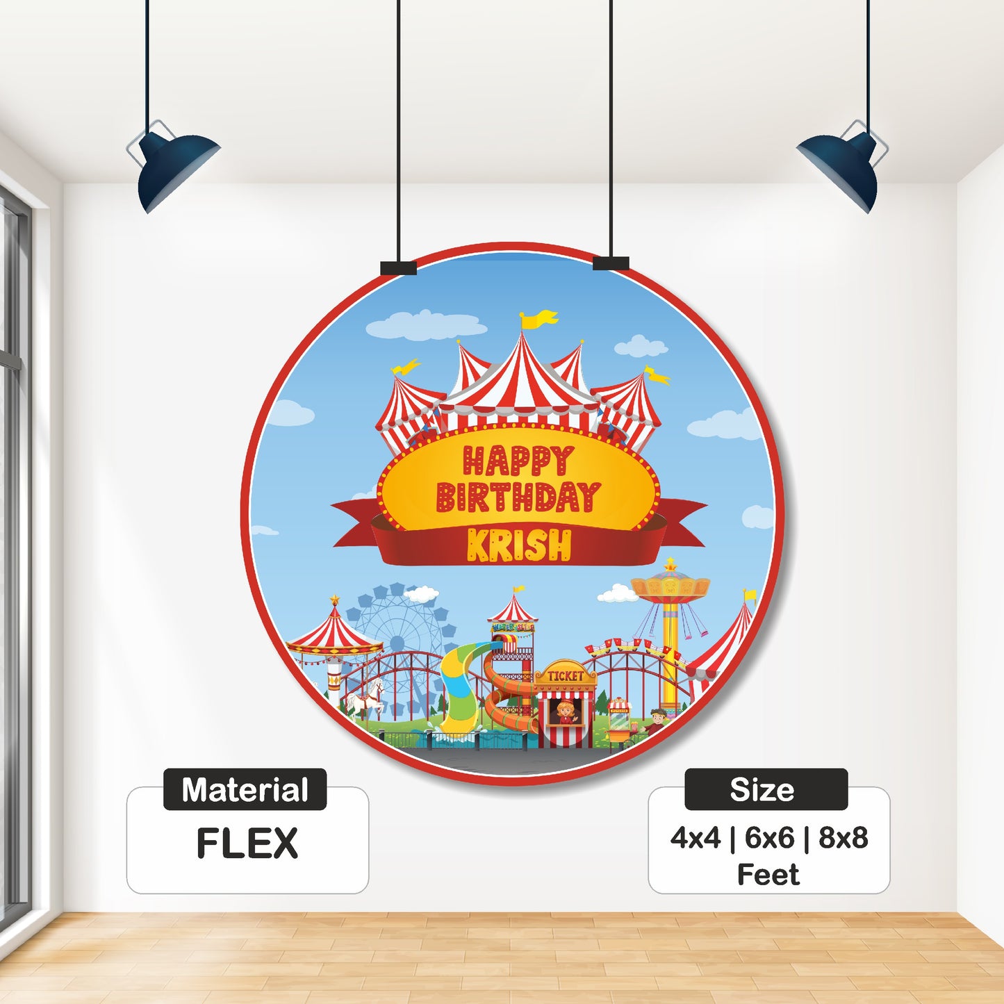 Carnival Theme Round Backdrop