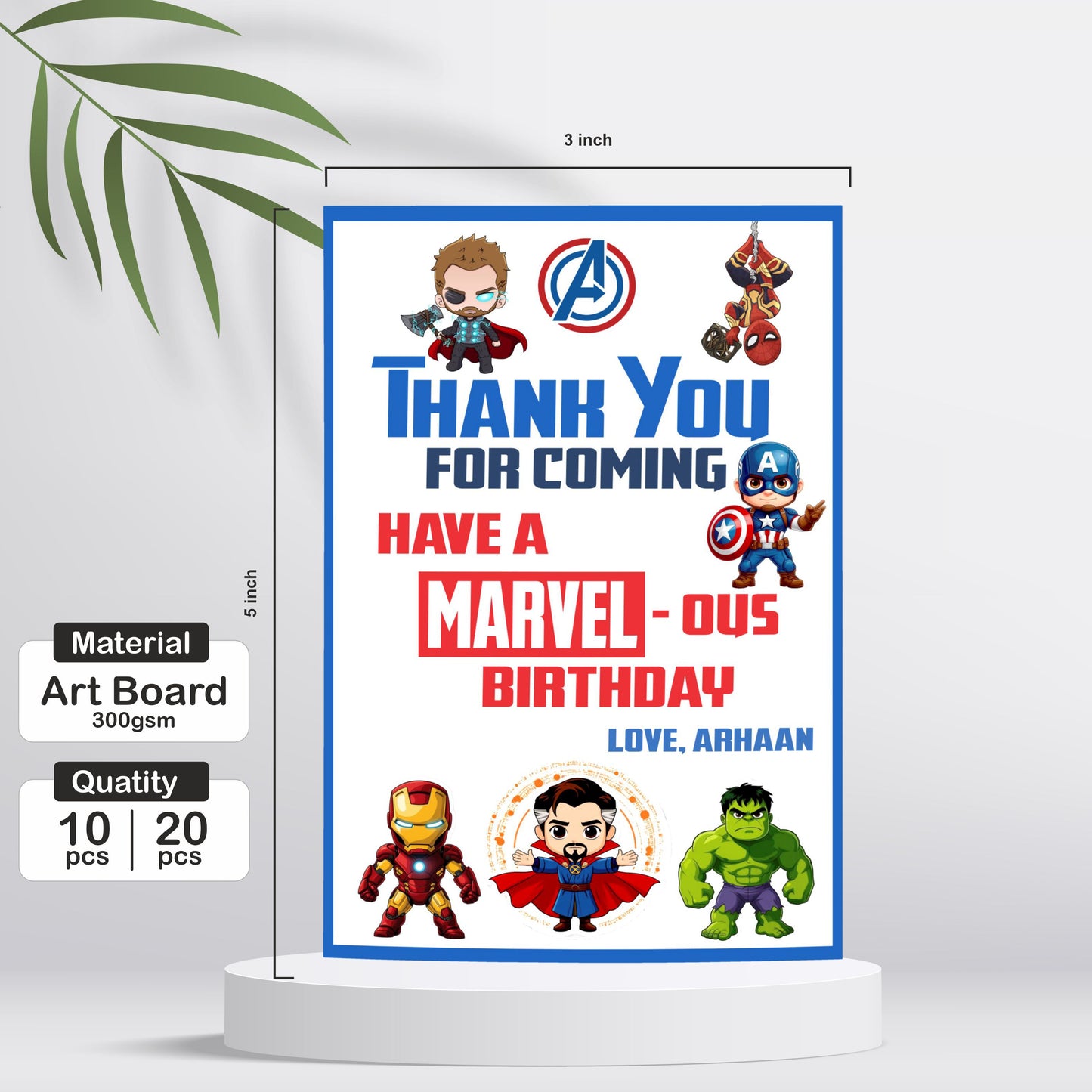 Avengers Theme Classic Thank You Cards