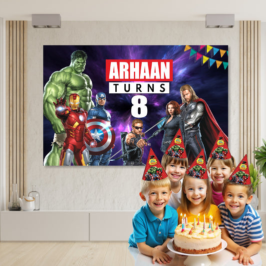 Avengers Theme Personalized Backdrop