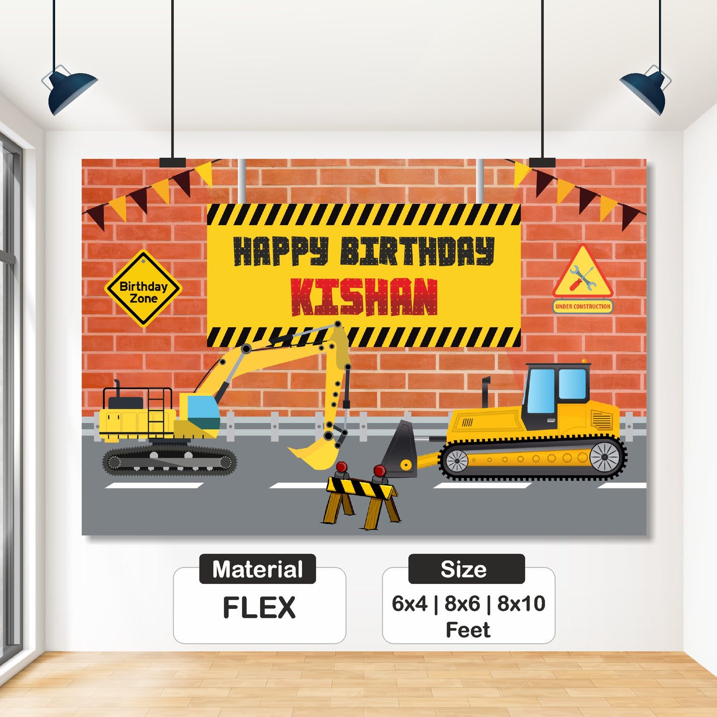 Construction Theme Classic Backdrop