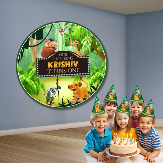 Lion King Theme Round Backdrop