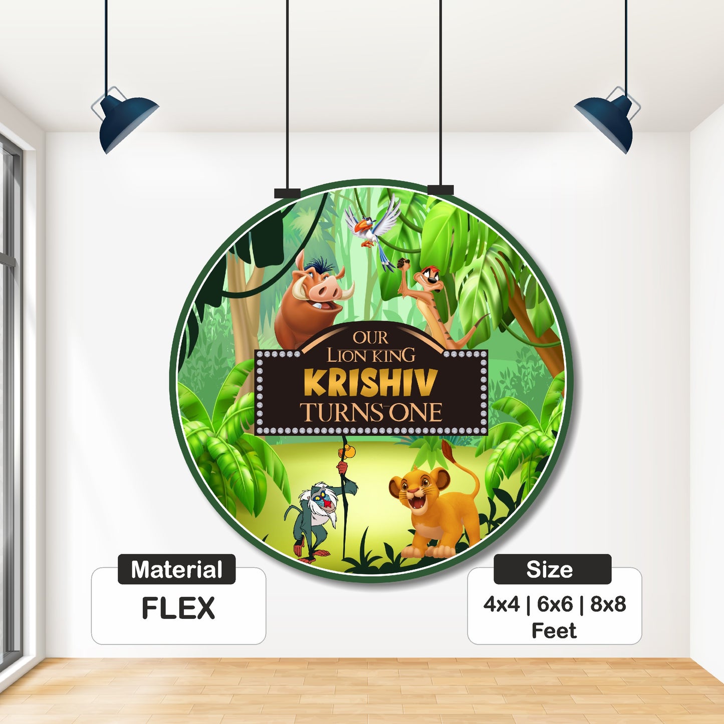 Lion King Theme Round Backdrop