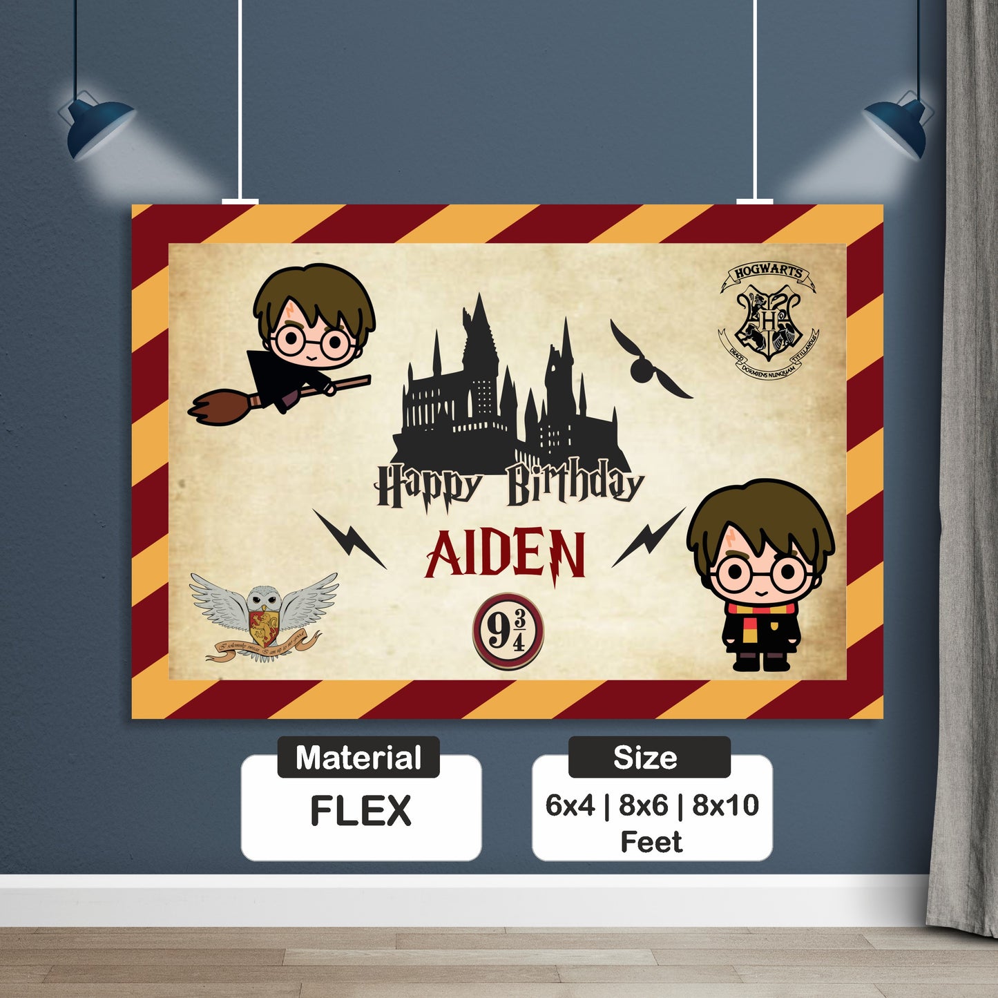 Harry Potter Theme Personalized Backdrop