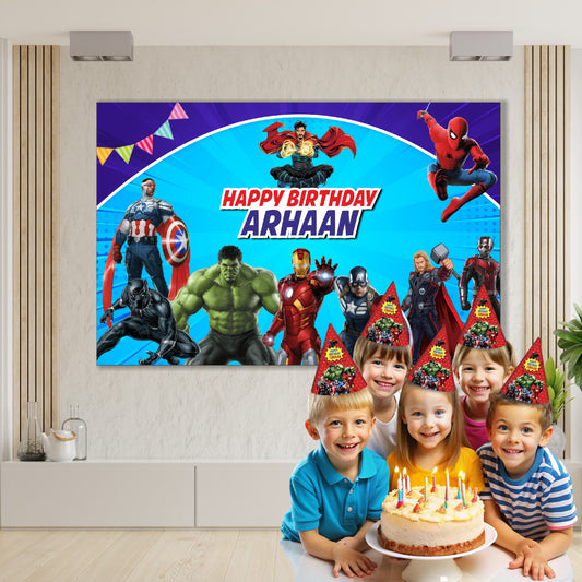 Avengers Theme Customized Backdrop