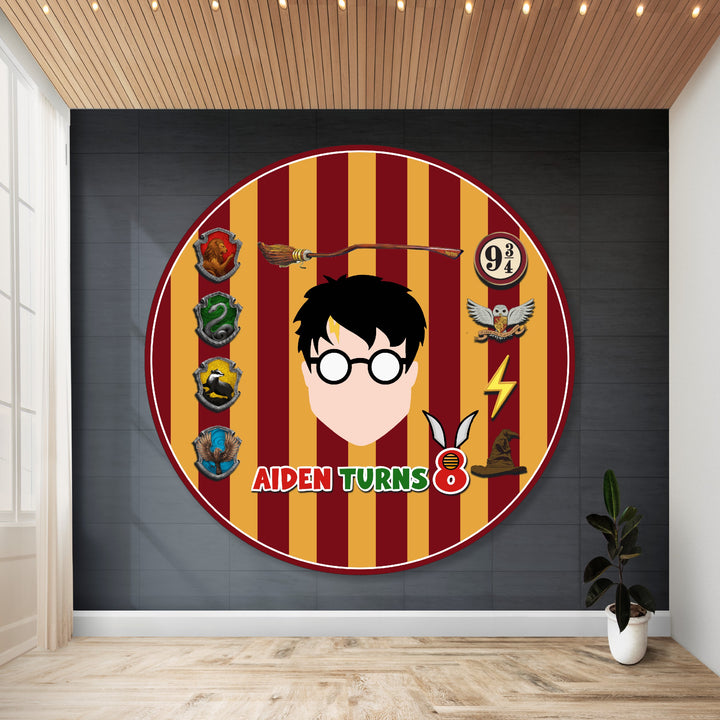 Harry Potter Theme Personalized Round Backdrop