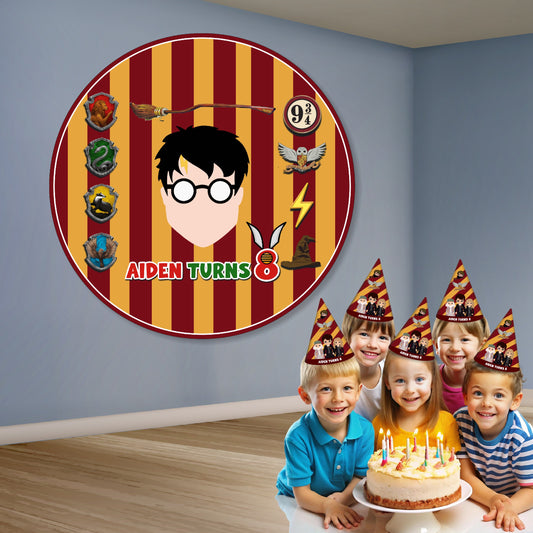 Harry Potter Theme Personalized Round Backdrop