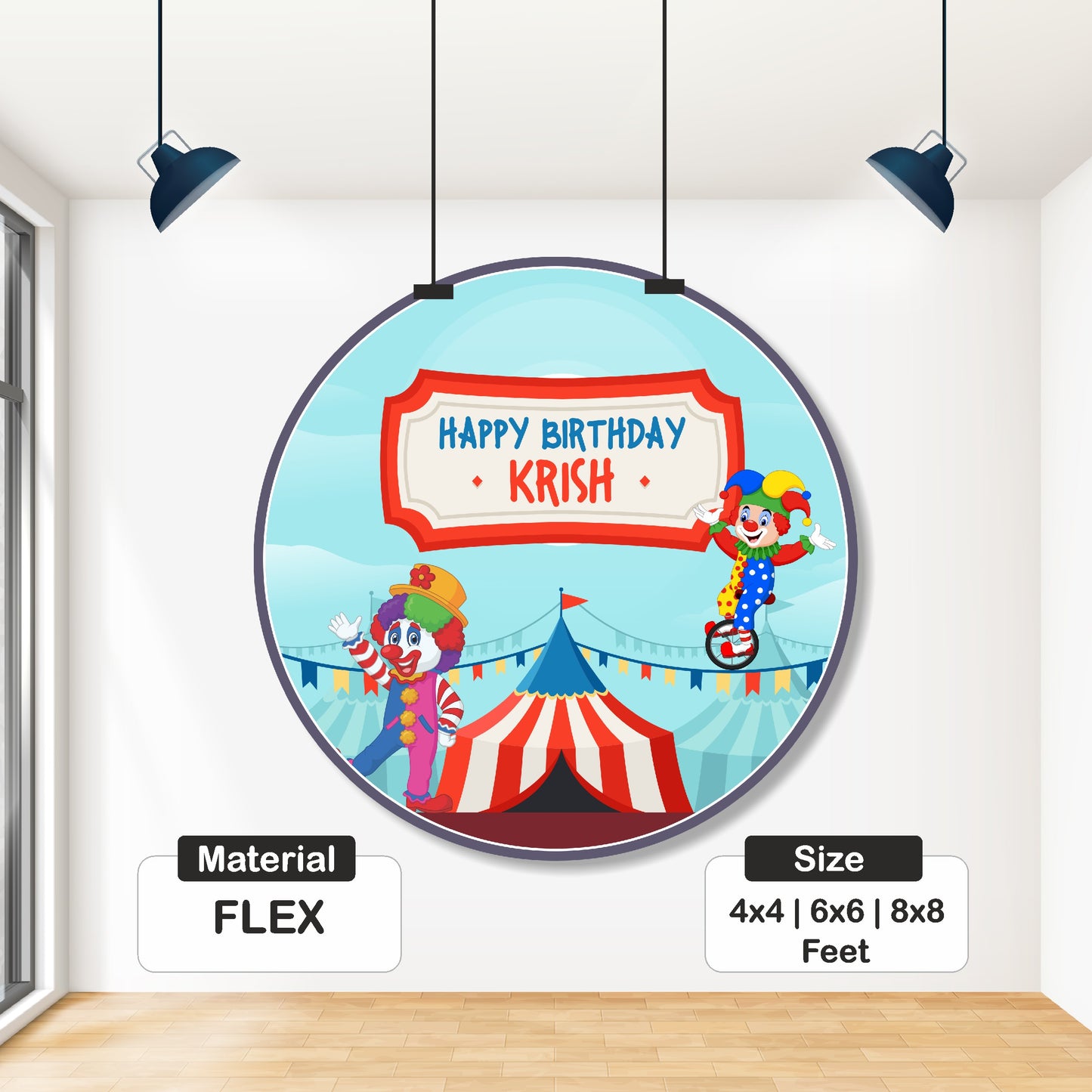 Carnival Theme Classic Round Backdrop