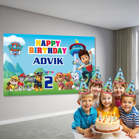 Paw Patrol Theme Backdrop