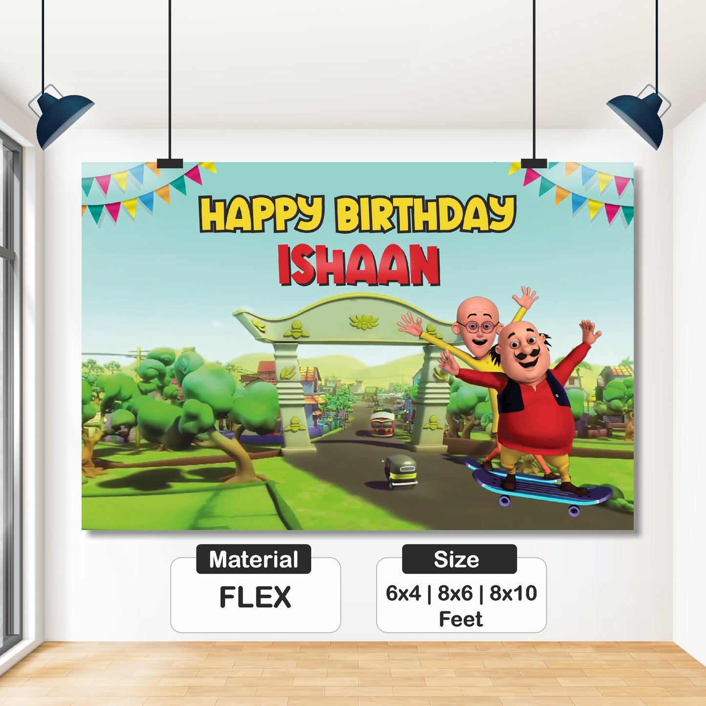 Motu Patlu Theme Backdrop