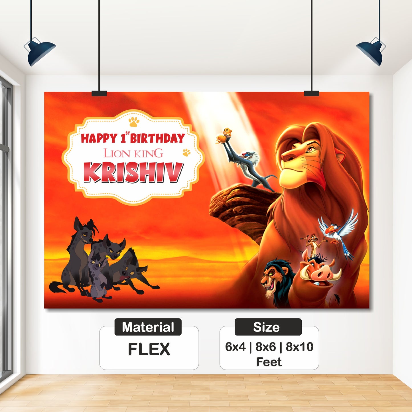 Lion King Theme Personalized Backdrop