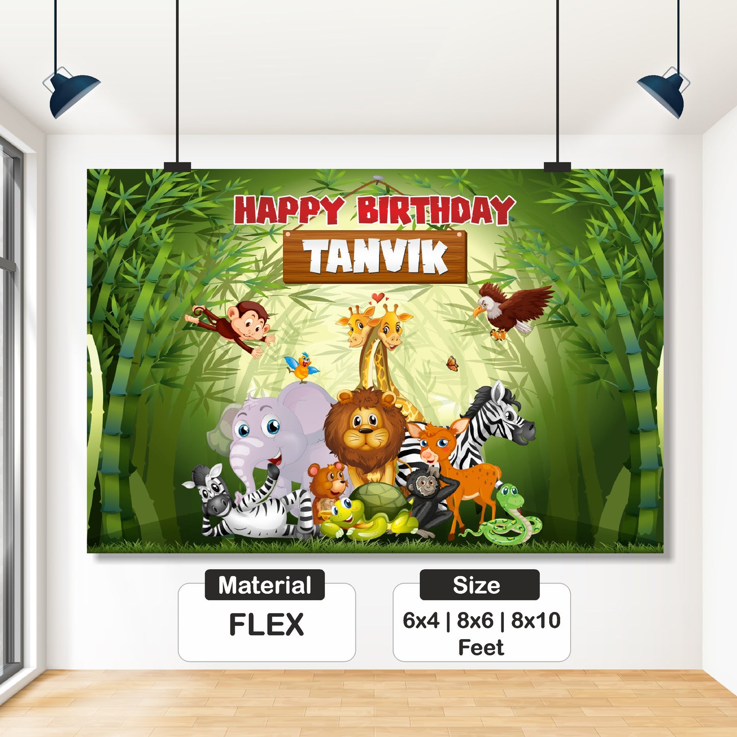 Jungle Theme Personalized Backdrop