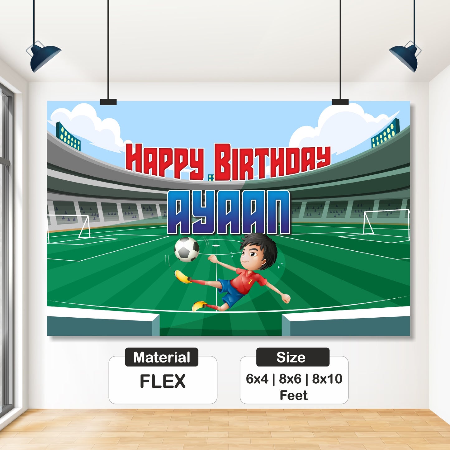 Football Theme Personalized Backdrop