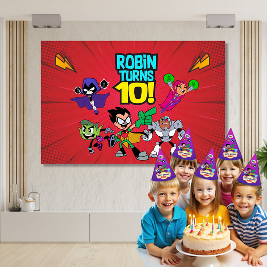 Teen Titans Theme Customized Backdrop