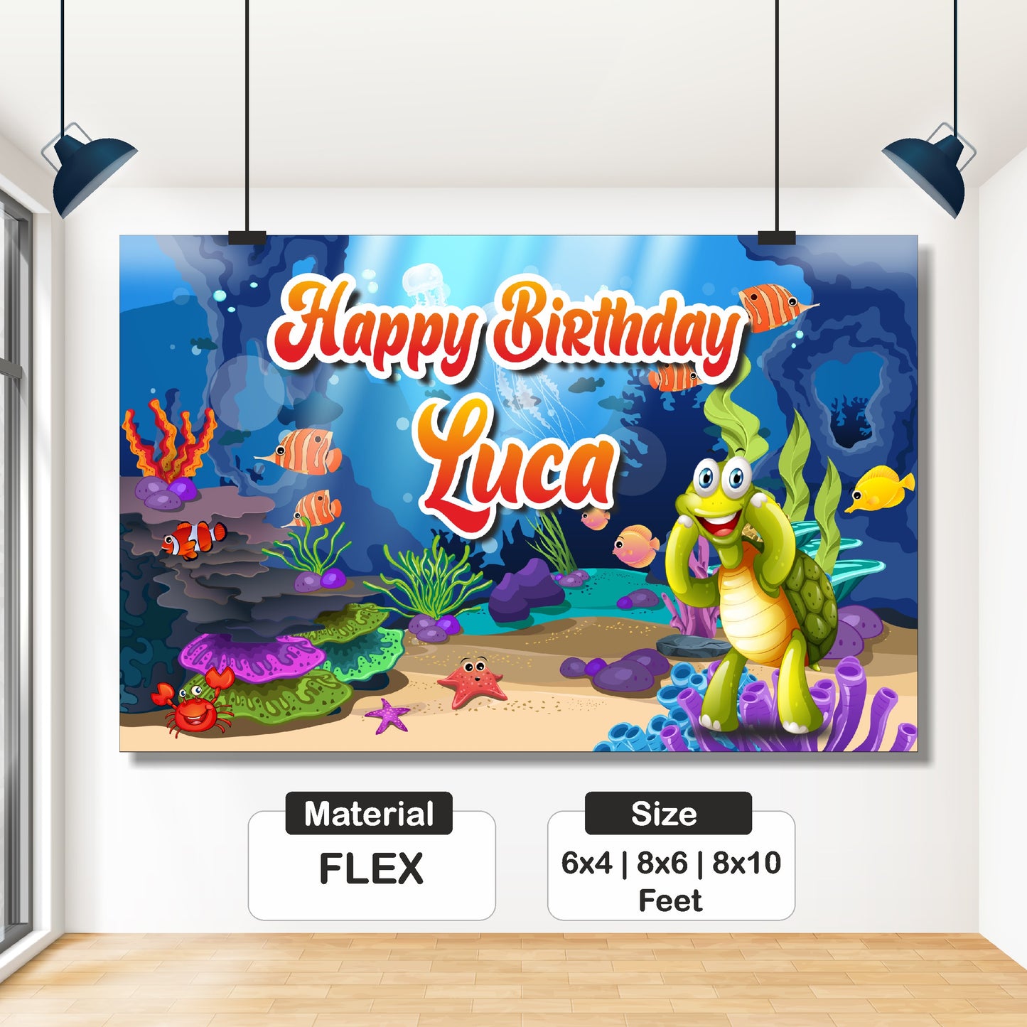 Under the Sea Theme Customized Backdrop